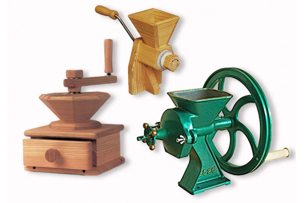 Handbetriebene Getreidemühlen
